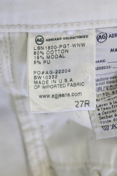 AG Adriano Goldschmied Womens Cotton The Absolute Leggings Jeans Beige Size 27