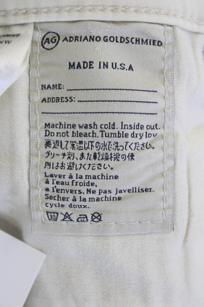 AG Adriano Goldschmied Womens Cotton The Absolute Leggings Jeans Beige Size 27