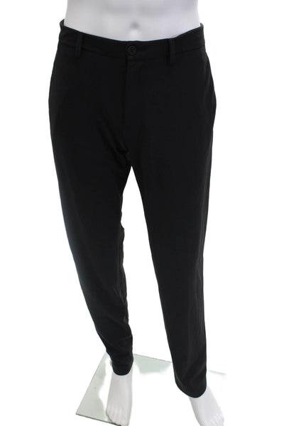 Theory Men's Button Closure Flat Front Straight Leg Dress Pants Black Size 32