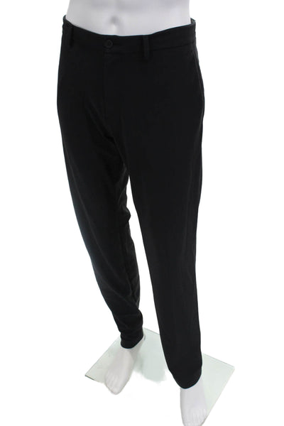 Theory Men's Button Closure Flat Front Straight Leg Dress Pants Black Size 32