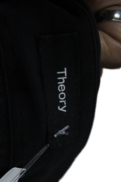 Theory Men's Button Closure Flat Front Straight Leg Dress Pants Black Size 32