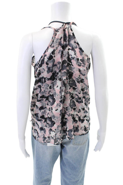 Bailey 44 Womens Floral Print V Neck Tank Top Pink Grey Size Small