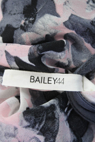 Bailey 44 Womens Floral Print V Neck Tank Top Pink Grey Size Small