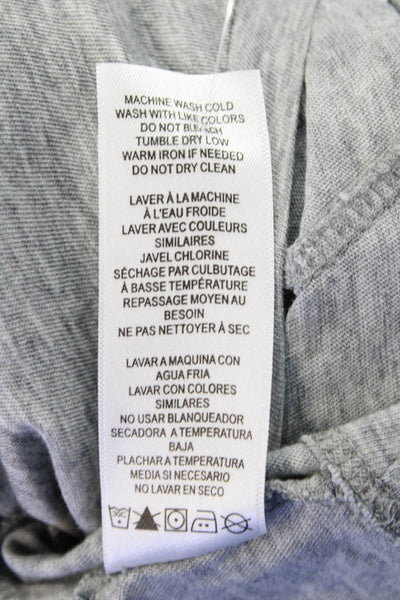 Frame Womens Le High Rise Garcon Tee Shirt Heather Grey Cotton Size Small