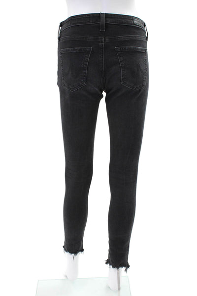 AG Adriano Goldschmied Womens The Legging Ankle SuperSkinny Jeans Black Size 26