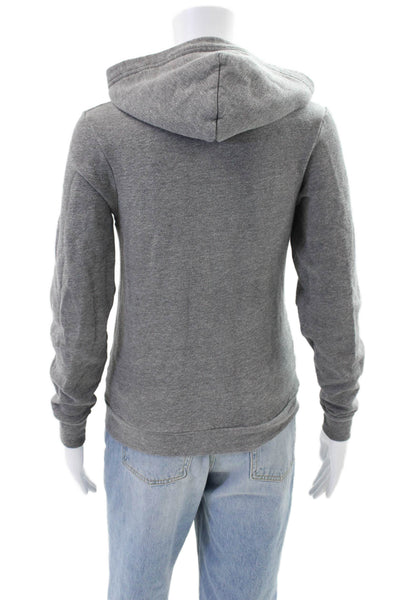 American Apparel Womens Cotton Long Sleeve Full Zip Hoodie Gray Size XS