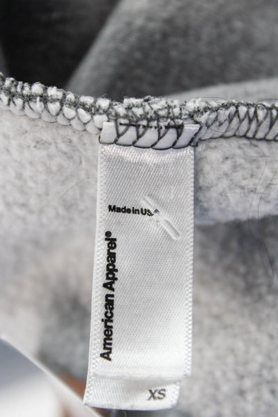 American Apparel Womens Cotton Long Sleeve Full Zip Hoodie Gray Size XS