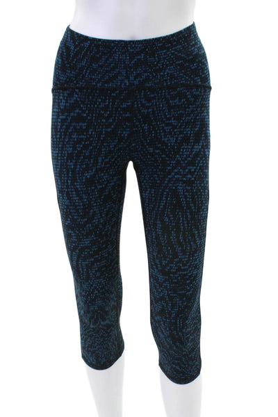 Lululemon Womens Textured Lined High Waisted Crop Leggings Black Size XS