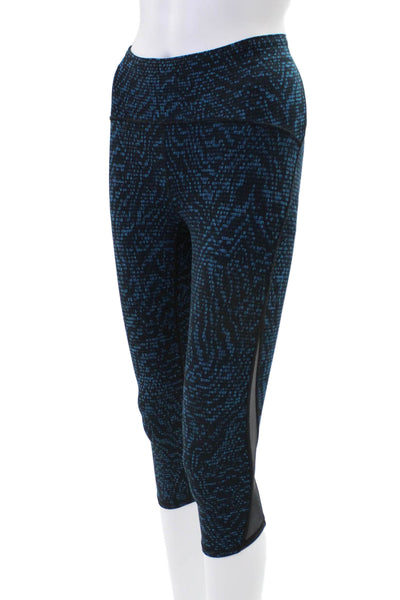 Lululemon Womens Textured Lined High Waisted Crop Leggings Black Size XS