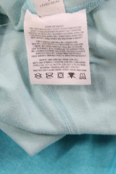 Nike Womens Long Sleeve Quarter Zip Mock Neck Logo Athletic Top Blue Size Small