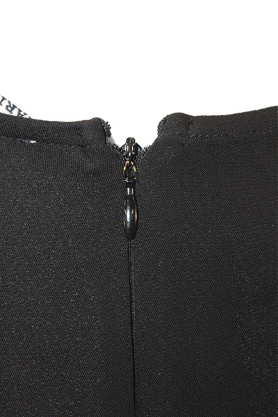 Karina Grimaldi Womens Long Sleeve Grommet Strappy Crepe Top Black Size Medium