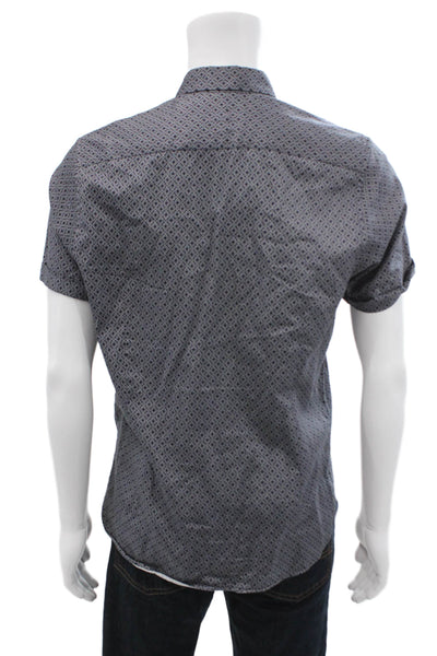 Ted Baker Mens Cotton Short Sleeve Button Down Shirt Navy Size 03