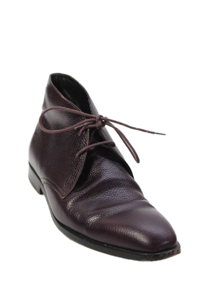 Tods Mens Textured Lined Slip On Rounded Toe Dress Shoes Black Size 6