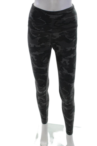 Strut This Womens Camouflage Print Star Motif Leggings Gray One Size