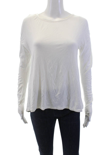 Lululemon Women's Long Sleeves Round Neck Athletic T-Shirt White Size S