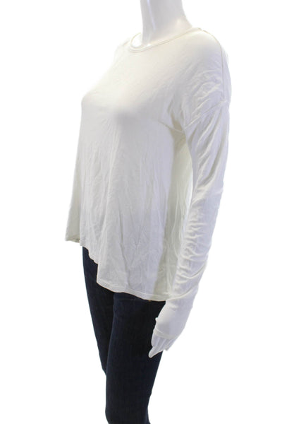 Lululemon Women's Long Sleeves Round Neck Athletic T-Shirt White Size S