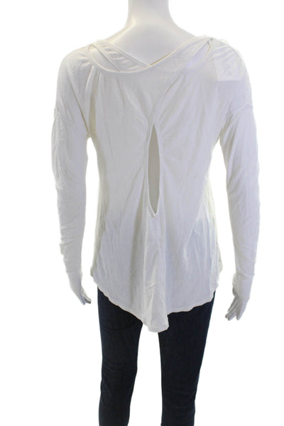 Lululemon Women's Long Sleeves Round Neck Athletic T-Shirt White Size S