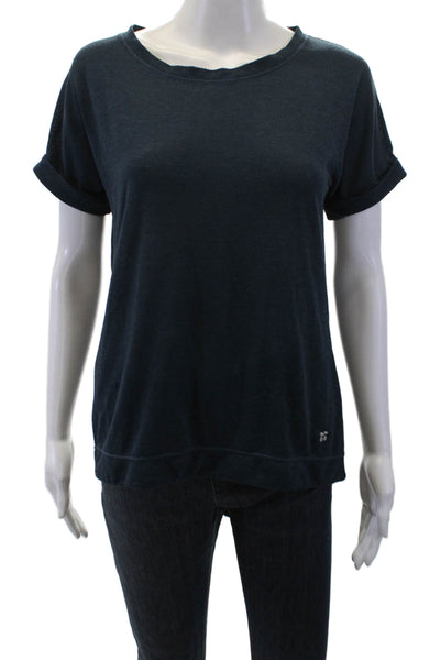 Sweaty Betty Women's Short Sleeves Round Neck Mesh T-Shirt Blue Size XS
