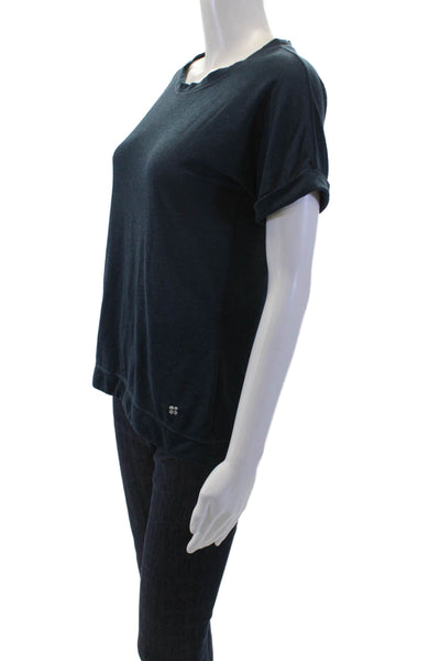 Sweaty Betty Women's Short Sleeves Round Neck Mesh T-Shirt Blue Size XS