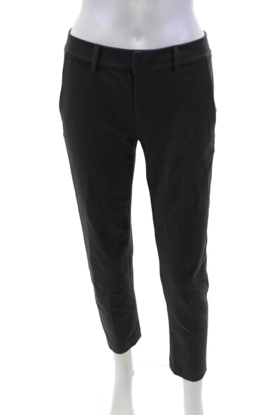 Vince Women's Button Closure Straight Leg Workwear Pants Gray Size 0