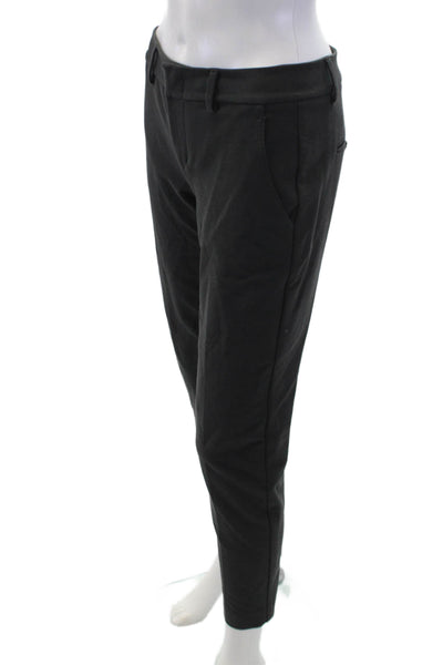 Vince Women's Button Closure Straight Leg Workwear Pants Gray Size 0