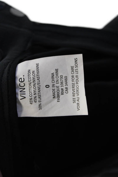 Vince Women's Button Closure Straight Leg Workwear Pants Gray Size 0