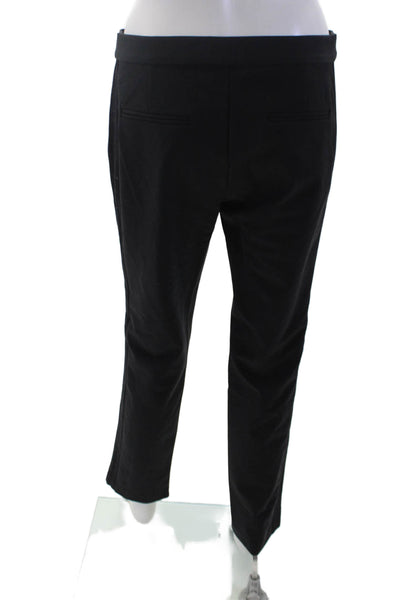 Rebecca Minkoff Womens Zipper Fly Mid Rise Straight Leg Pants Black Size 8