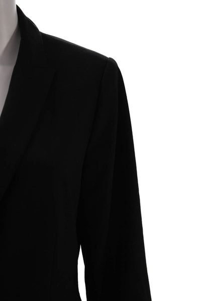 Calvin Klein Womens One Button Lined Long Sleeve Blazer Solid Black Size 10