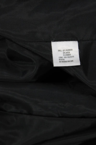 Calvin Klein Womens One Button Lined Long Sleeve Blazer Solid Black Size 10