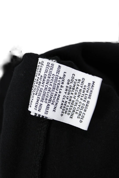 Magaschoni Womens Cotton Crew Neck Sleeveless A-Line Dress Black Size Large