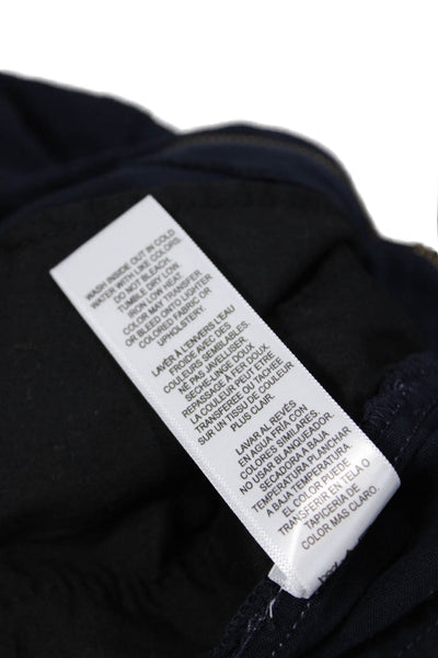 Frame Womens Zipper Fly Mid Rise Straight Cargo Pants Navy Cotton Size 26