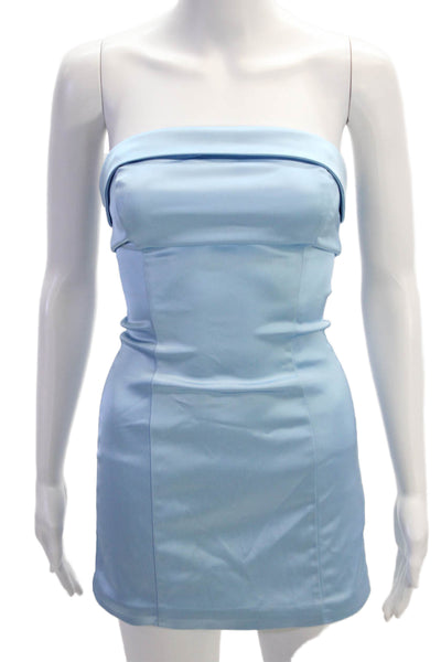 Sunday Best Womens Strapless Mini Dress Blue Size 00