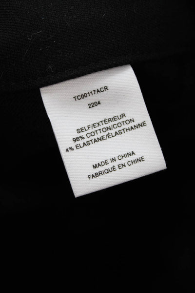 Derek Lam 10 Crosby Womens Zipper Fly Mid Rise Slit Flare Pants Black Size 00
