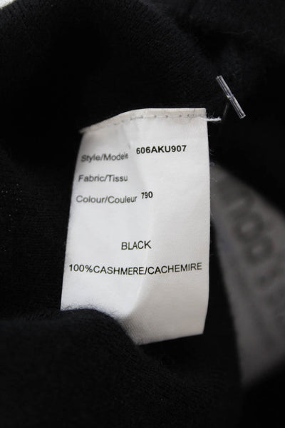 Michael Kors Womens Long Sleeve Cold Shoulder Cashmere Sweater Black Size Small