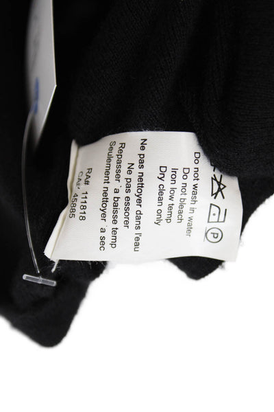 Michael Kors Womens Long Sleeve Cold Shoulder Cashmere Sweater Black Size Small