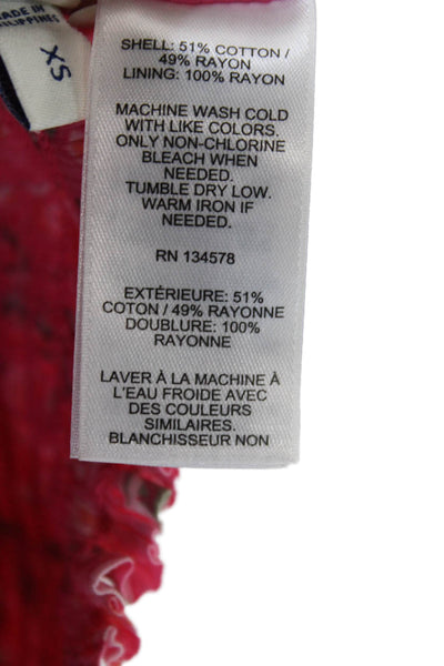 Vineyard Vines Womens Cotton Smocked Floral Layered Mini Skirt Pink Size XS