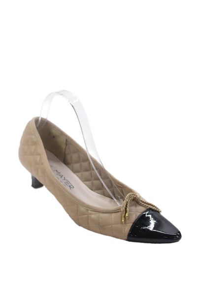 Paul Mayer Womens Kitten Heels Beige Size 9
