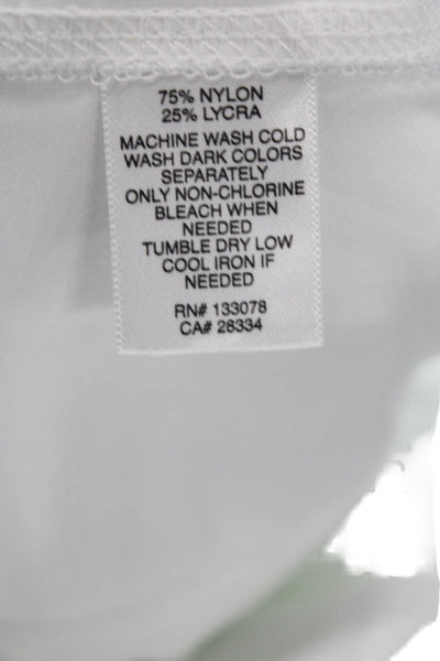 Lucky In Love Womens Ribbed Knit Knee Length Skort Skirt White Size 4-6