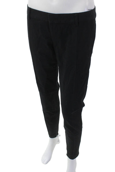 Dsquared2 Womens Wool Blend Low-Rise Tapered Pants Black Size 40