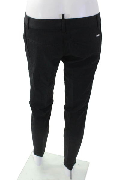 Dsquared2 Womens Wool Blend Low-Rise Tapered Pants Black Size 40