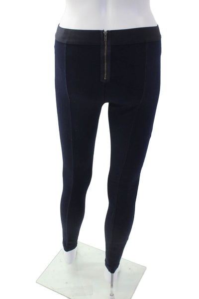 J Crew Womens Elastic Waist Low-Rise Skinny Pants Navy Size 0R