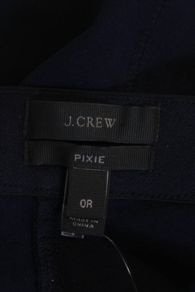 J Crew Womens Elastic Waist Low-Rise Skinny Pants Navy Size 0R