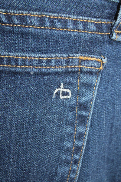 Rag & Bone Womens Cotton Dark Wash Mid-Rise Skinny Jeans Navy Size 25