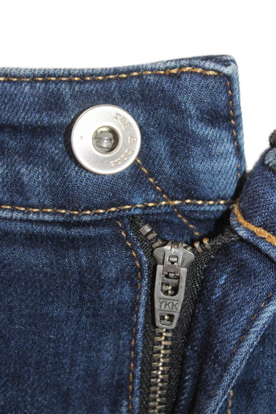 Rag & Bone Womens Cotton Dark Wash Mid-Rise Skinny Jeans Navy Size 25