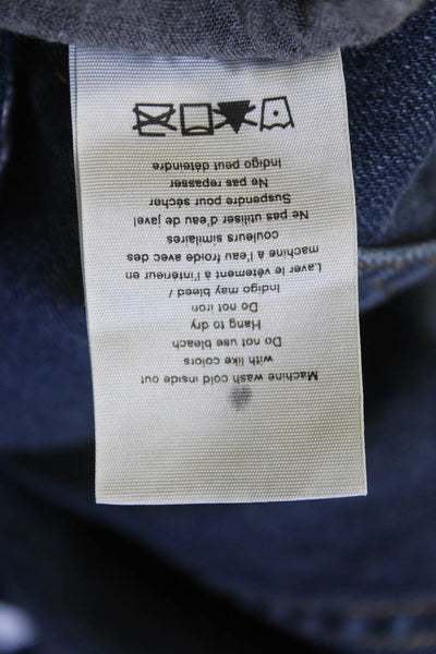 Rag & Bone Womens Cotton Dark Wash Mid-Rise Skinny Jeans Navy Size 25