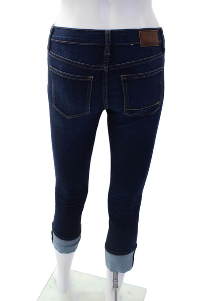 Henry & Belle Womens Cotton Blend Dark Wash Cuffed Jeans Blue Size 26