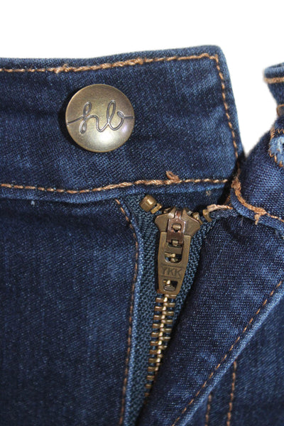 Henry & Belle Womens Cotton Blend Dark Wash Cuffed Jeans Blue Size 26