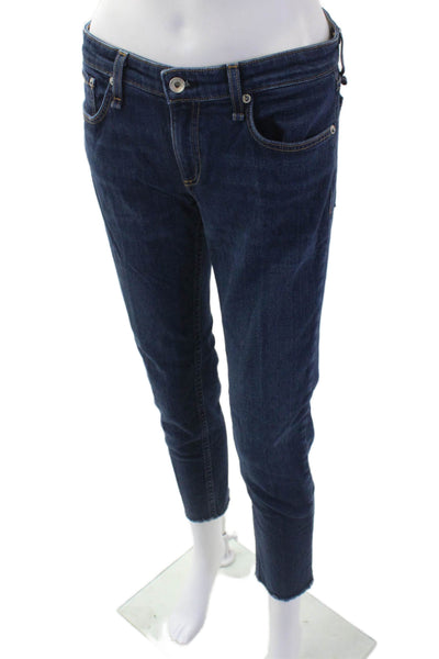 Rag & Bone Womens Cotton Dark Wash Low-Rise Skinny Jeans Blue Size 25