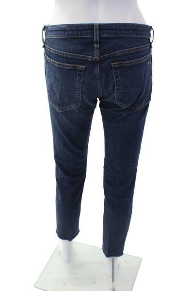 Rag & Bone Womens Cotton Dark Wash Low-Rise Skinny Jeans Blue Size 25