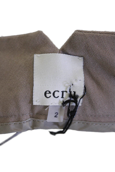 Ecru Womens Cotton Blend Low-Rise Skinny Pants Brown Size 2